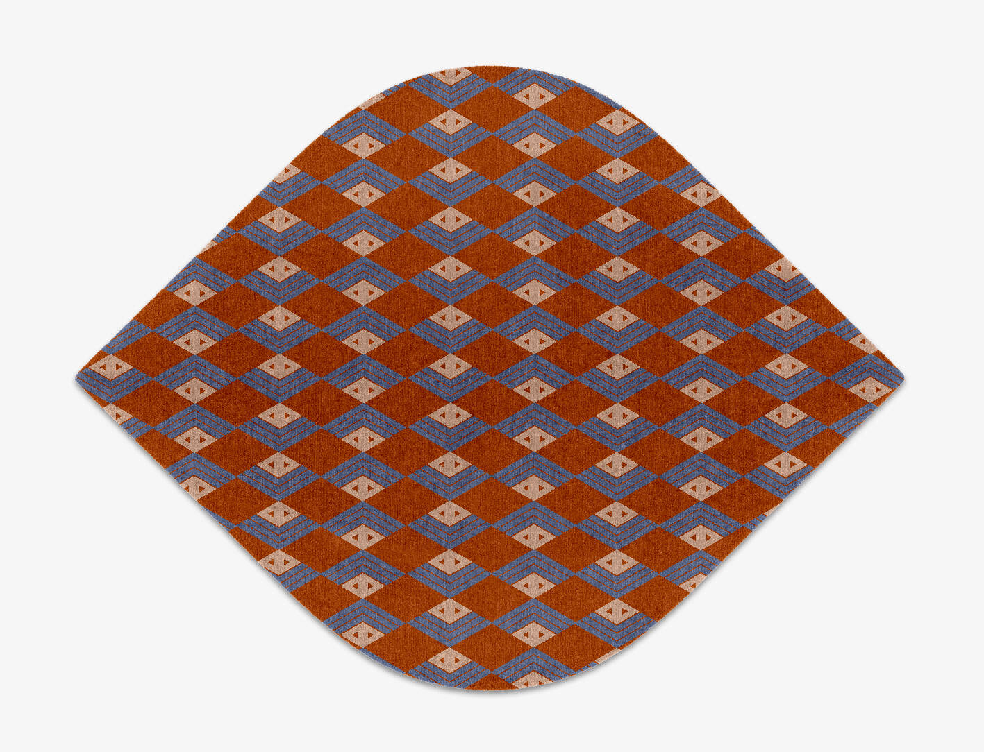 Calculus Geometric Ogee Hand Knotted Tibetan Wool Custom Rug by Rug Artisan