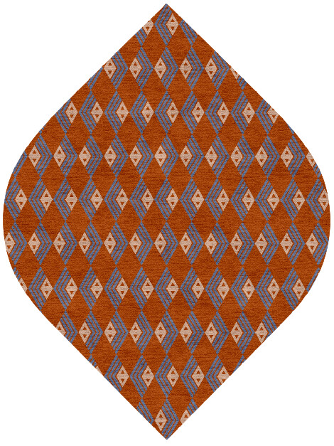 Calculus Geometric Ogee Hand Knotted Tibetan Wool Custom Rug by Rug Artisan