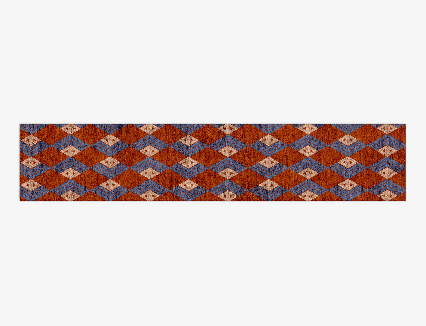 Calculus Geometric Runner Hand Knotted Bamboo Silk Custom Rug by Rug Artisan