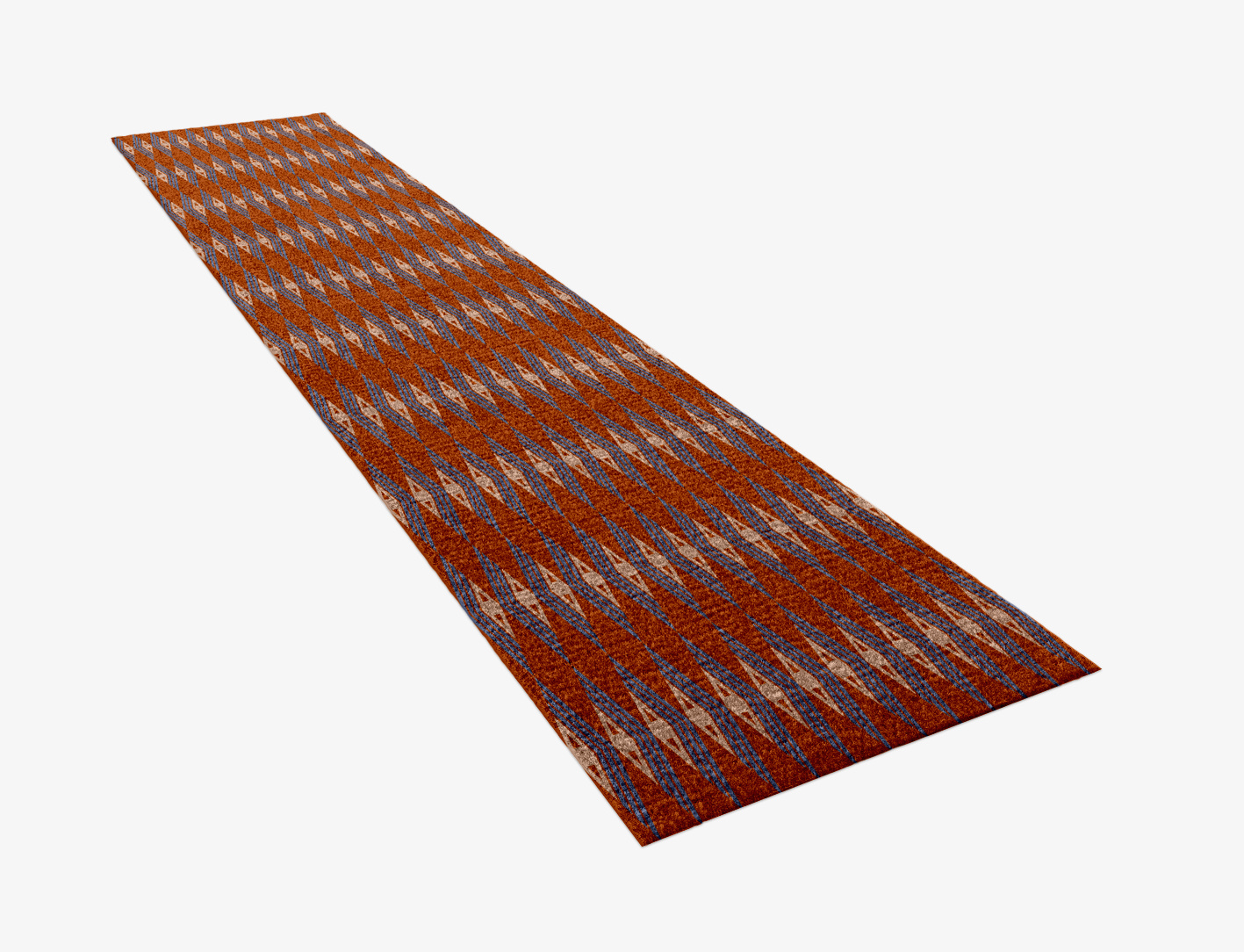 Calculus Geometric Runner Hand Knotted Tibetan Wool Custom Rug by Rug Artisan