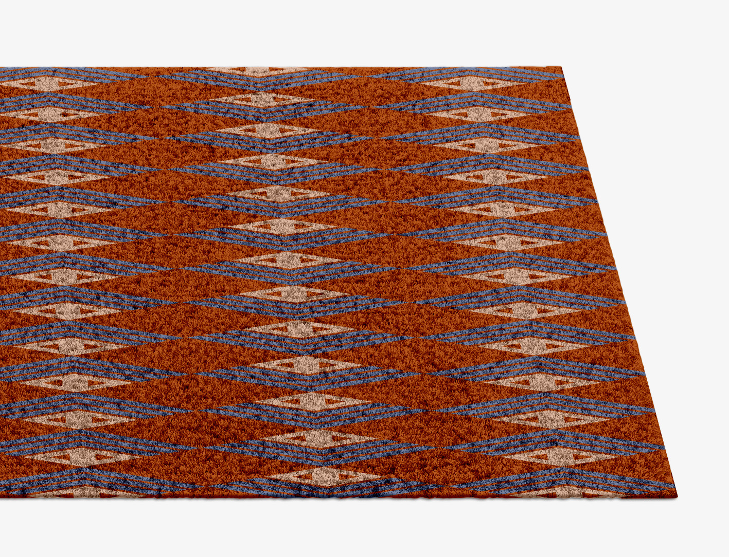 Calculus Geometric Runner Hand Knotted Tibetan Wool Custom Rug by Rug Artisan