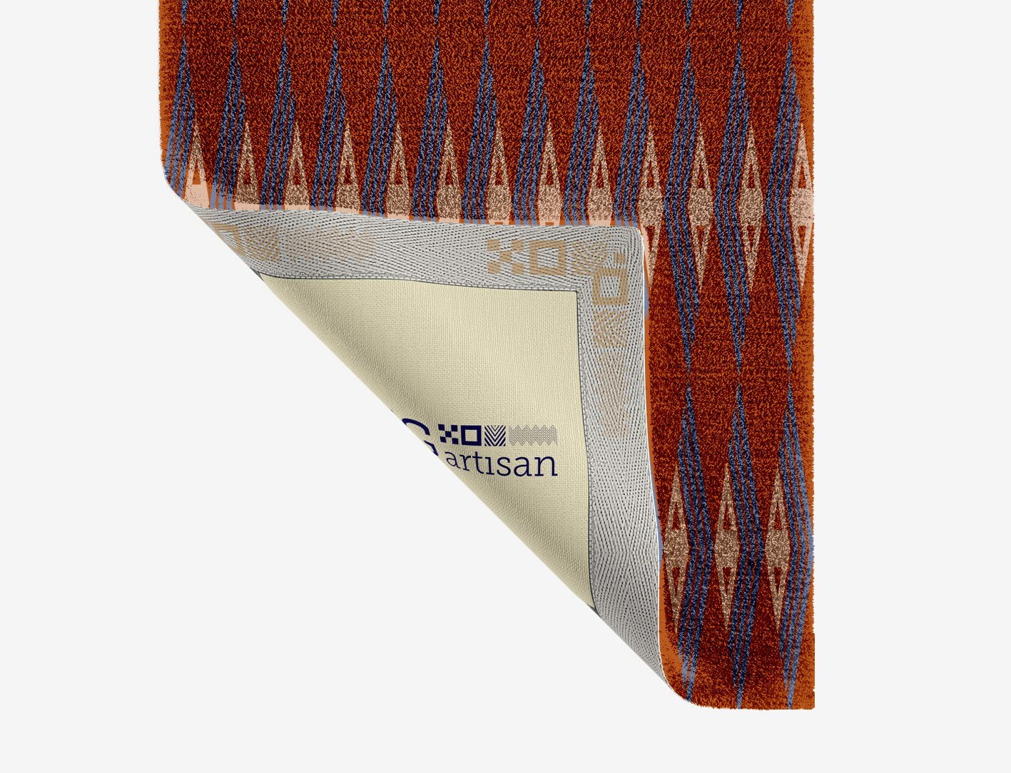 Calculus Geometric Runner Hand Knotted Tibetan Wool Custom Rug by Rug Artisan