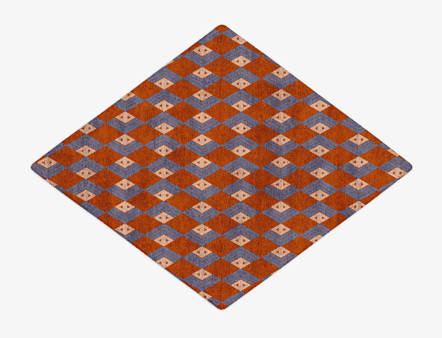 Calculus Geometric Diamond Hand Tufted Bamboo Silk Custom Rug by Rug Artisan