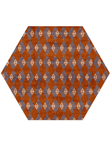 Calculus Geometric Hexagon Hand Tufted Bamboo Silk Custom Rug by Rug Artisan