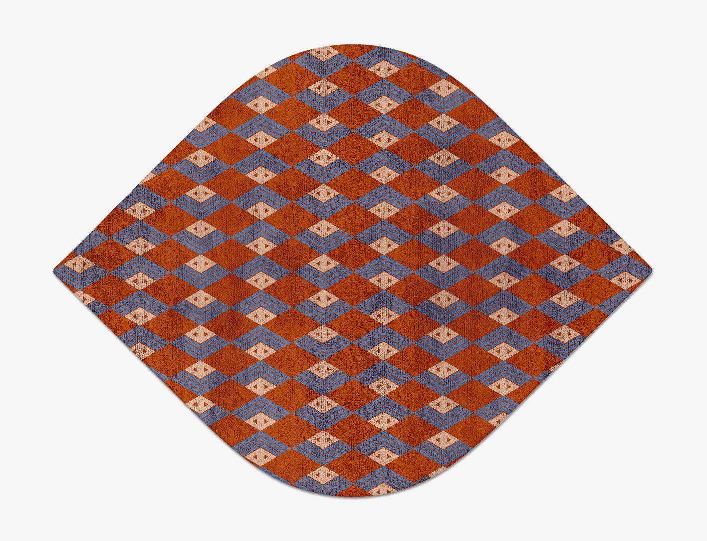 Calculus Geometric Ogee Hand Tufted Bamboo Silk Custom Rug by Rug Artisan