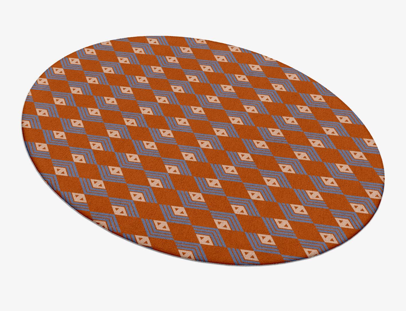 Calculus Geometric Oval Hand Tufted Pure Wool Custom Rug by Rug Artisan