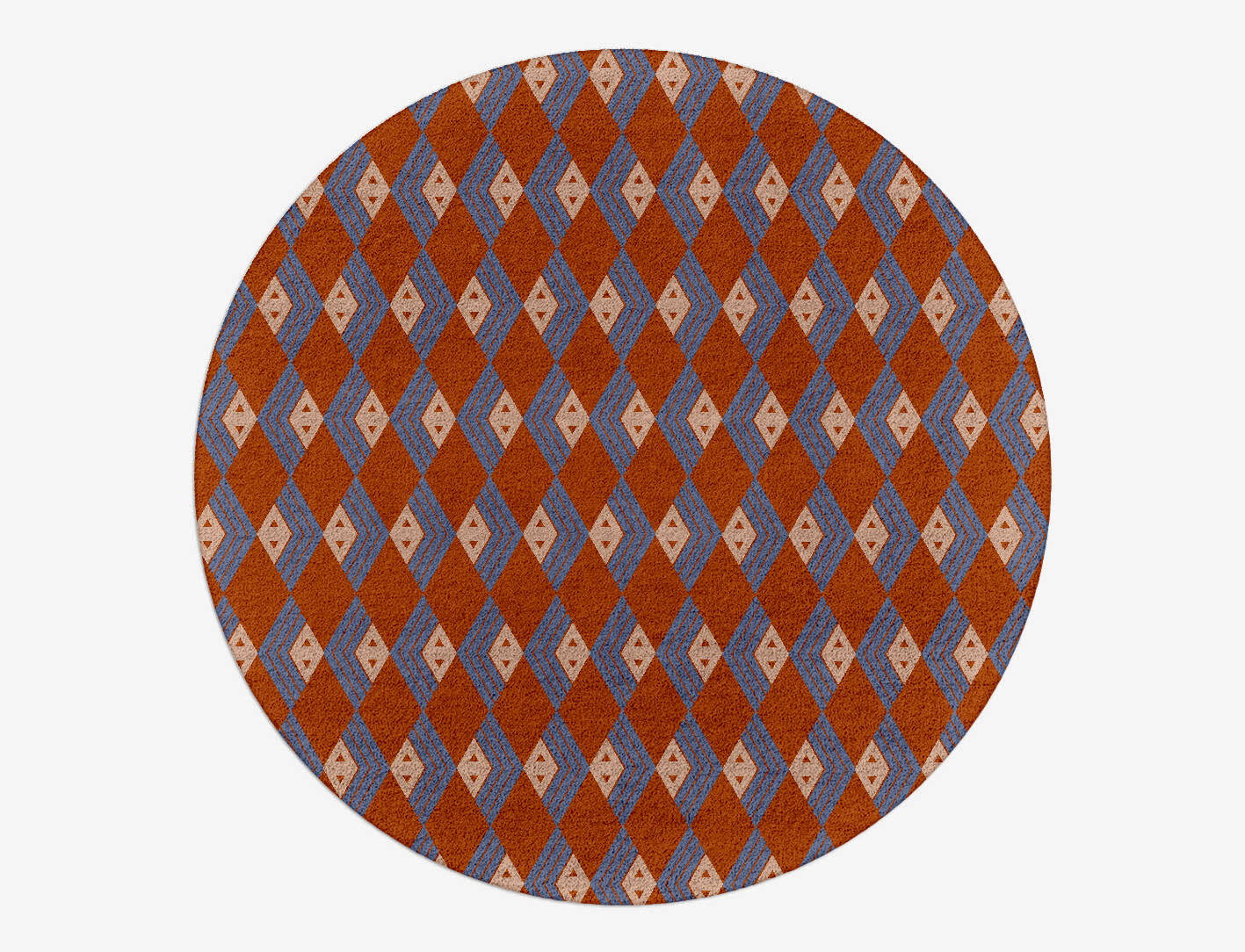 Calculus Geometric Round Hand Tufted Pure Wool Custom Rug by Rug Artisan