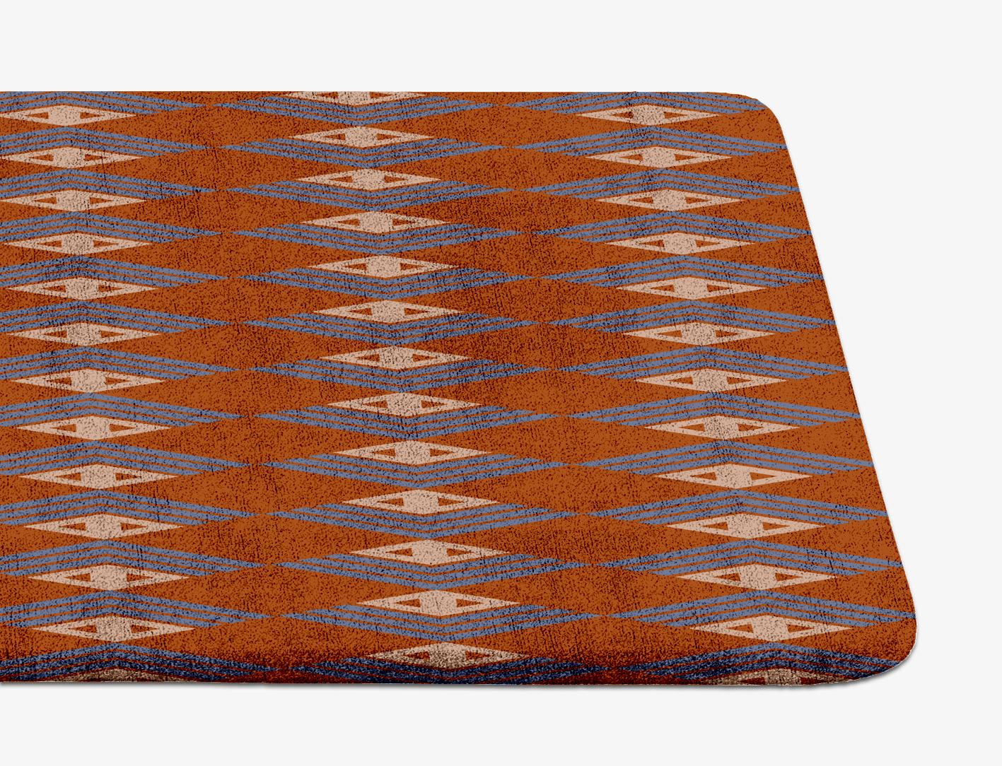 Calculus Geometric Runner Hand Tufted Bamboo Silk Custom Rug by Rug Artisan