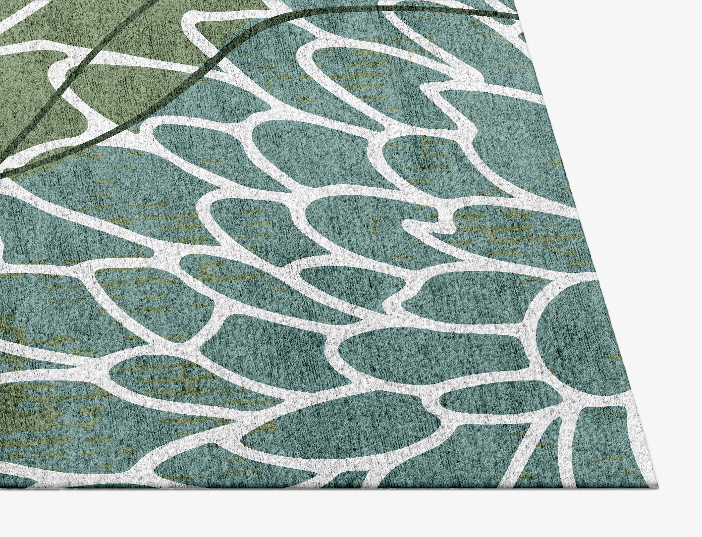 Calendula Field of Flowers Rectangle Hand Knotted Bamboo Silk Custom Rug by Rug Artisan
