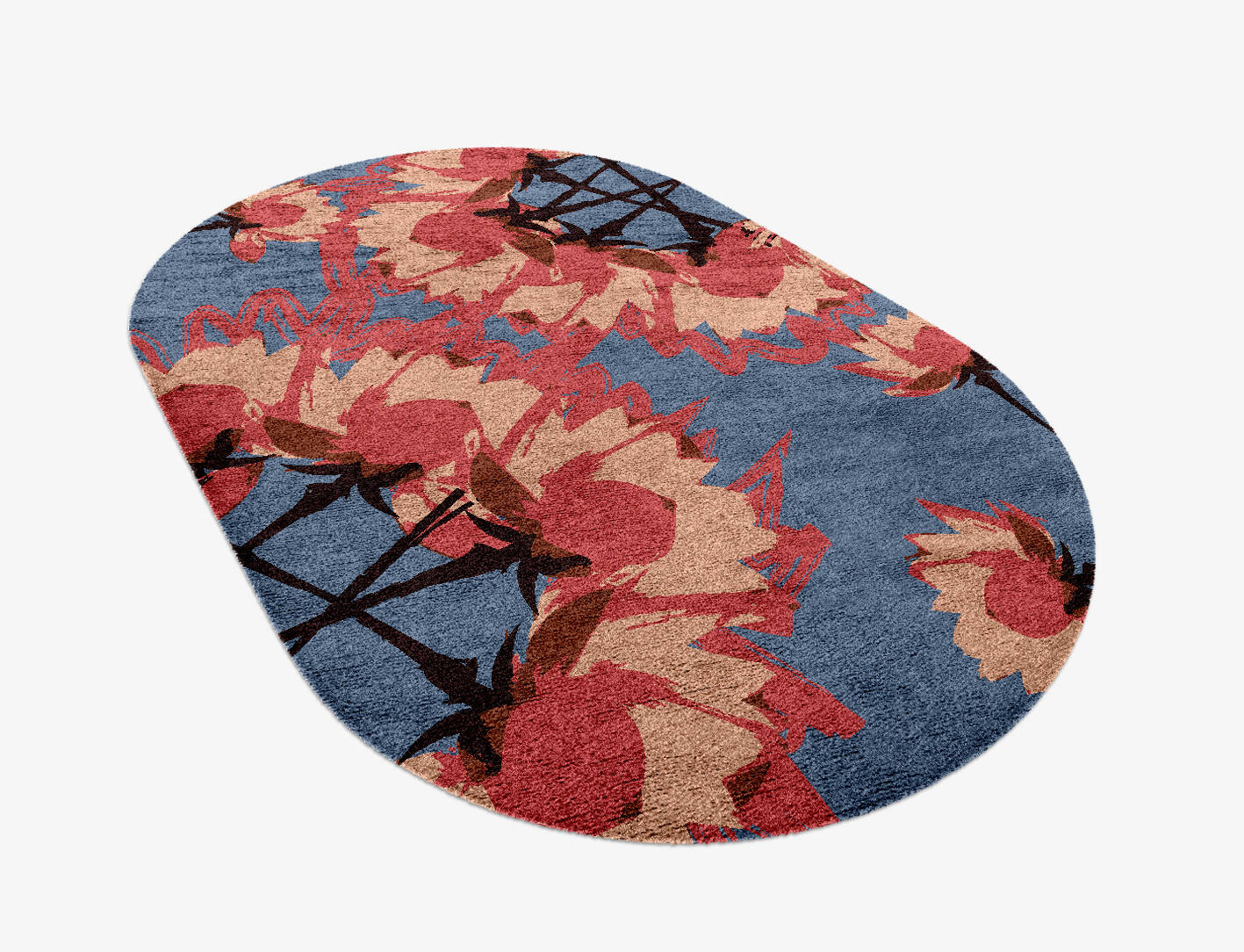 Calla Floral Capsule Hand Knotted Bamboo Silk Custom Rug by Rug Artisan