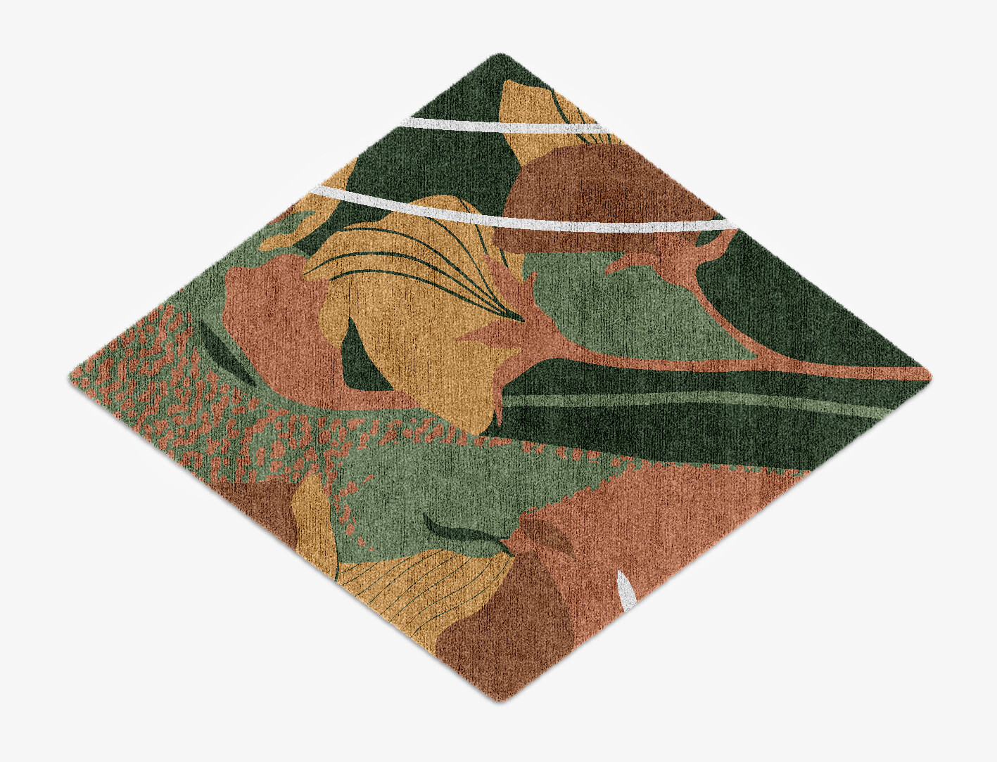 Calotropis Field of Flowers Diamond Hand Knotted Bamboo Silk Custom Rug by Rug Artisan