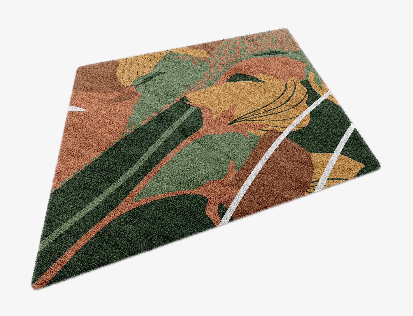 Calotropis Field of Flowers Diamond Hand Knotted Bamboo Silk Custom Rug by Rug Artisan