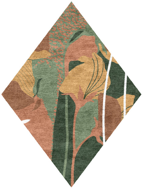 Calotropis Field of Flowers Diamond Hand Knotted Bamboo Silk Custom Rug by Rug Artisan