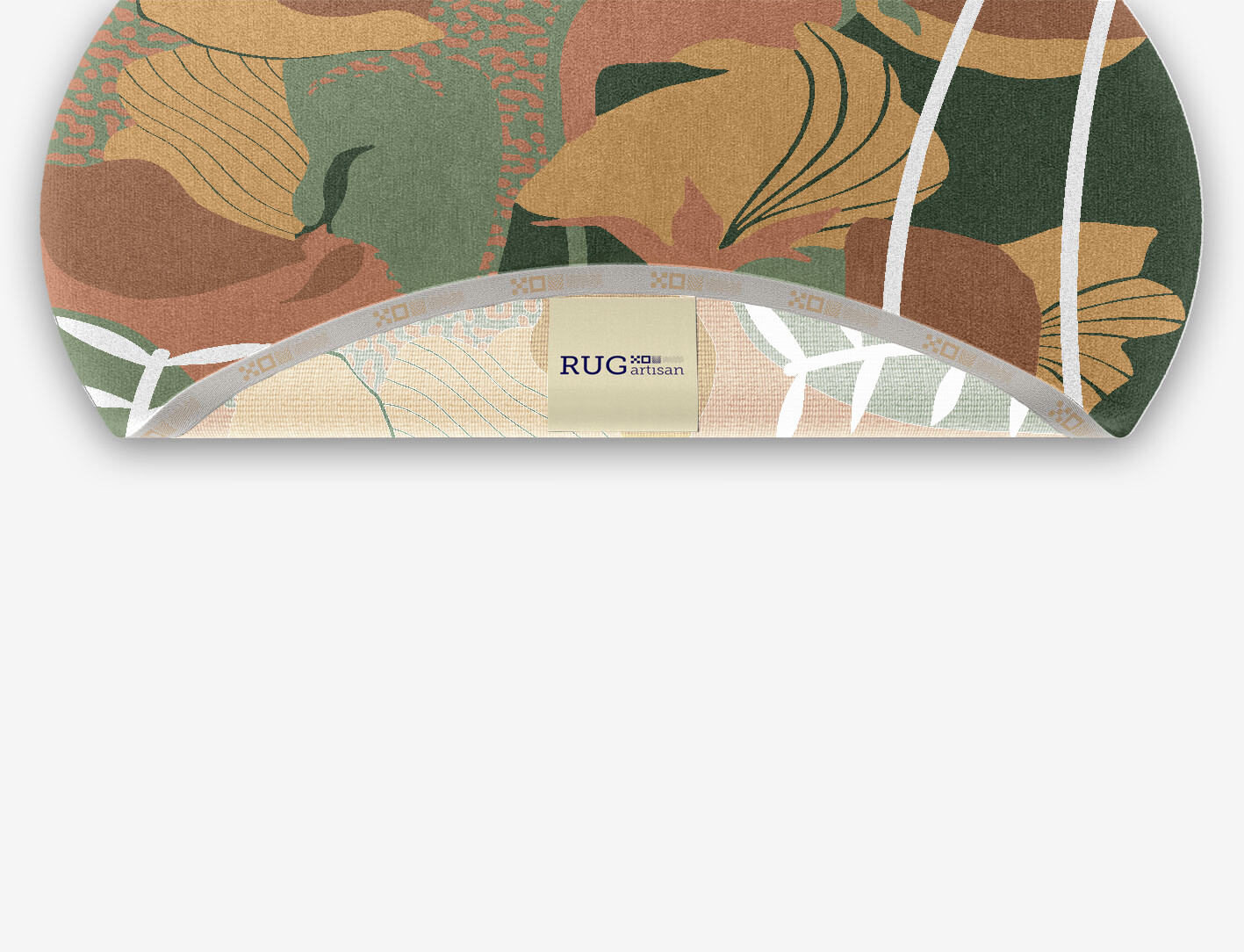 Calotropis Field of Flowers Oval Hand Knotted Tibetan Wool Custom Rug by Rug Artisan