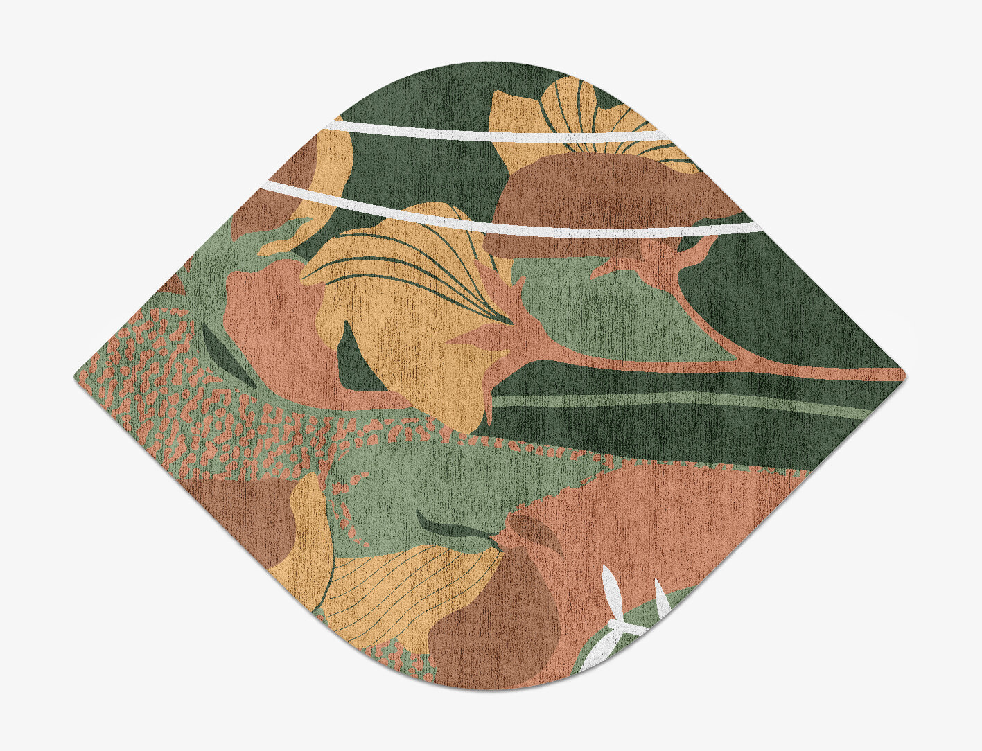 Calotropis Field of Flowers Ogee Hand Tufted Bamboo Silk Custom Rug by Rug Artisan
