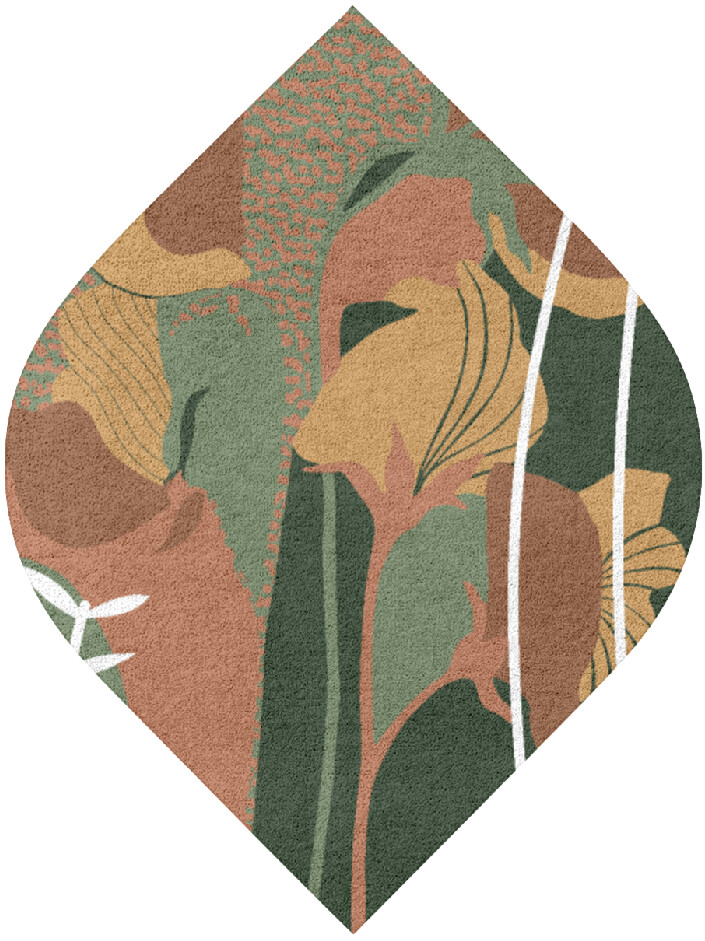 Calotropis Field of Flowers Ogee Hand Tufted Pure Wool Custom Rug by Rug Artisan