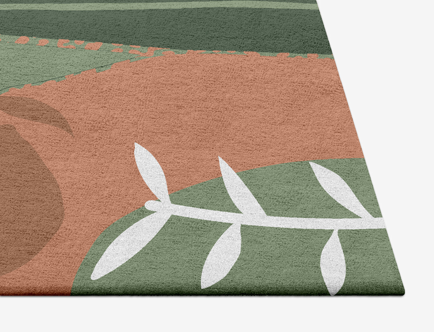 Calotropis Field of Flowers Square Hand Tufted Pure Wool Custom Rug by Rug Artisan