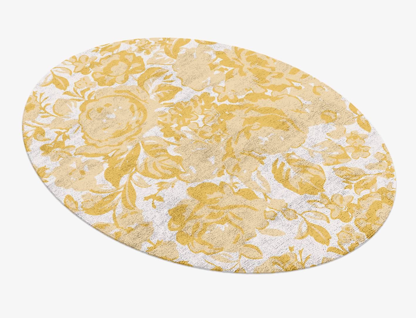 Caltha Floral Oval Hand Knotted Bamboo Silk Custom Rug by Rug Artisan