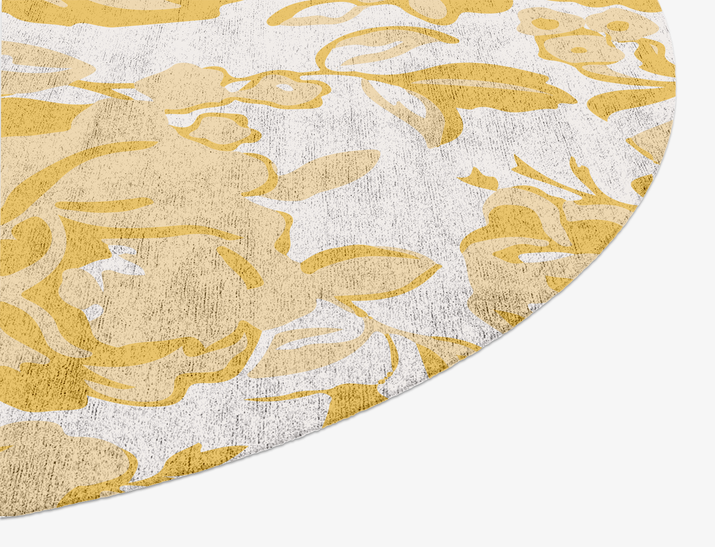 Caltha Floral Oval Hand Knotted Bamboo Silk Custom Rug by Rug Artisan