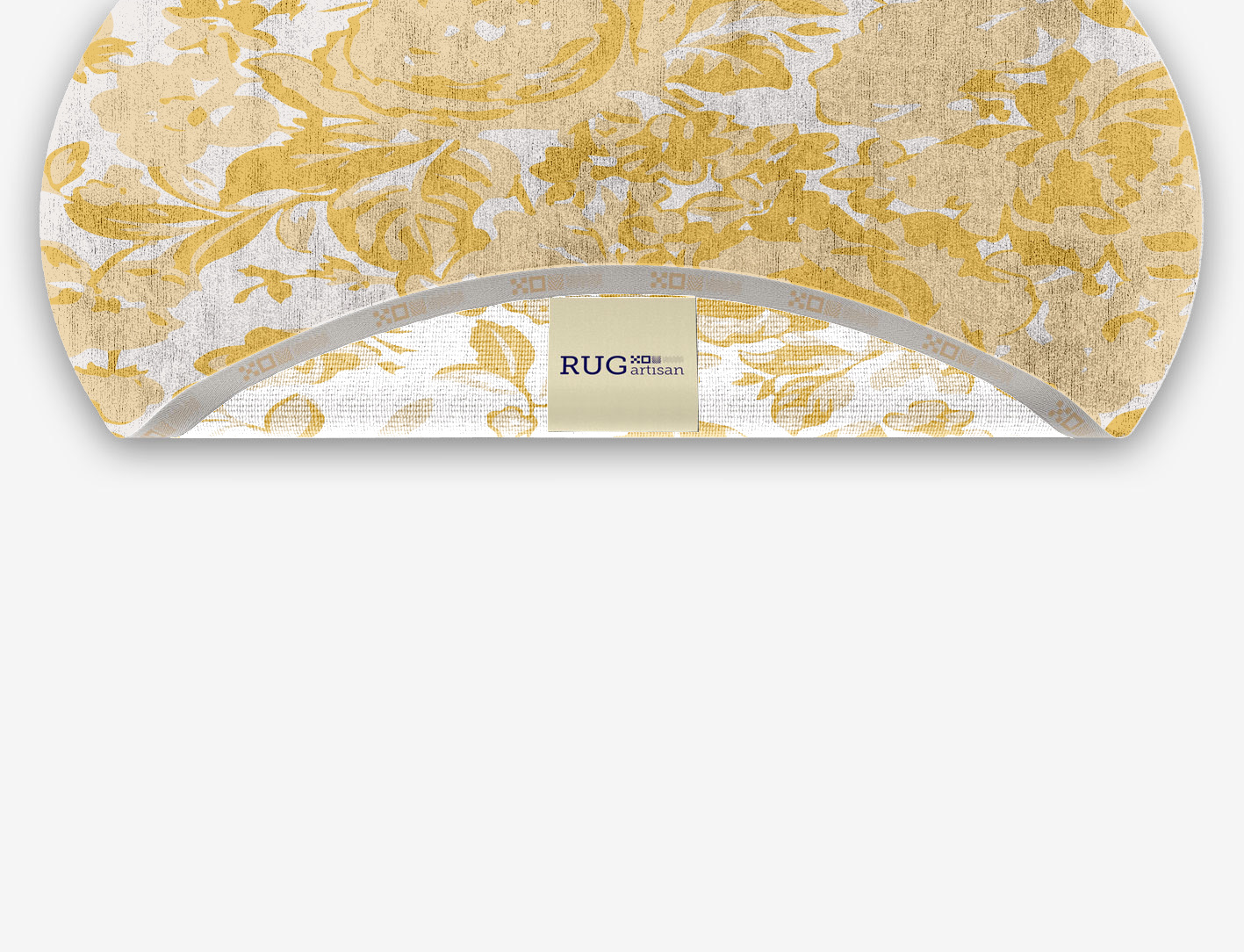 Caltha Floral Oval Hand Knotted Bamboo Silk Custom Rug by Rug Artisan