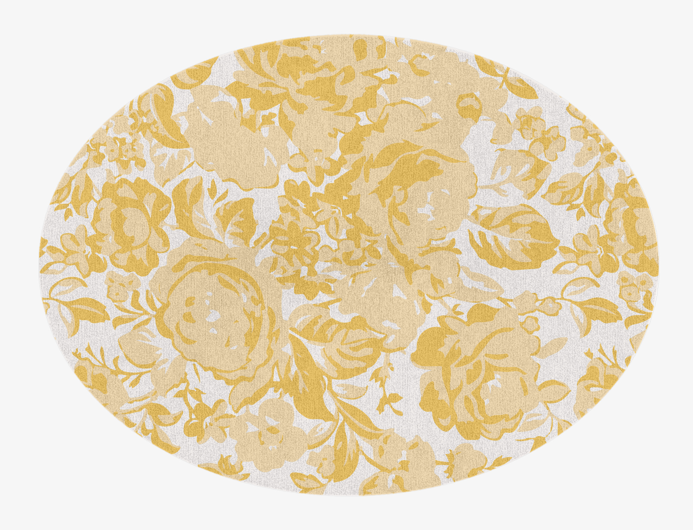 Caltha Floral Oval Hand Knotted Tibetan Wool Custom Rug by Rug Artisan