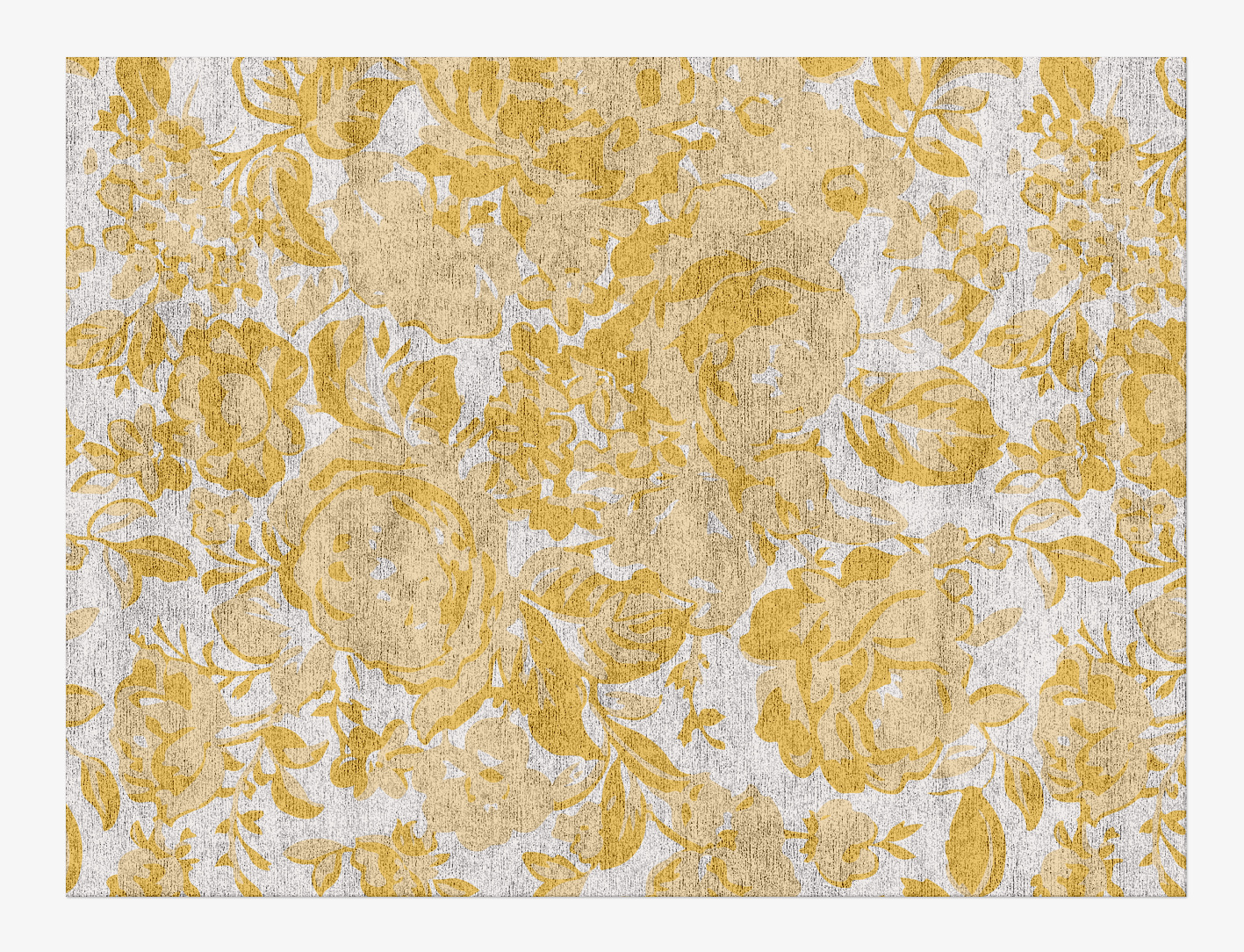 Caltha Floral Rectangle Hand Knotted Bamboo Silk Custom Rug by Rug Artisan