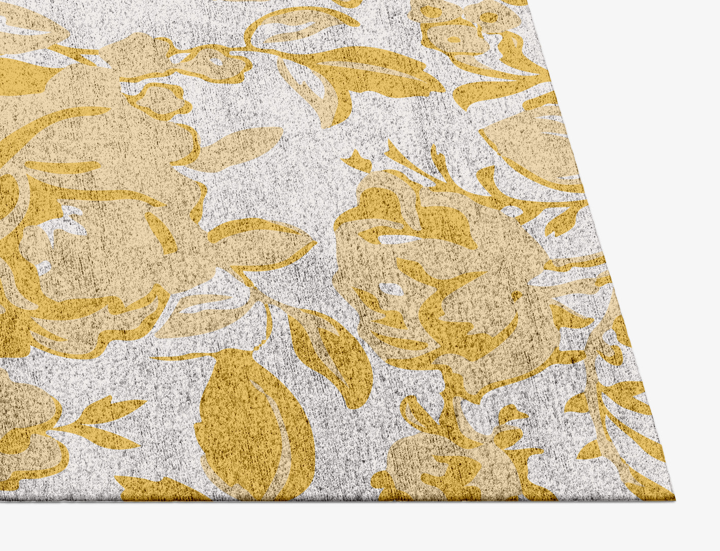 Caltha Floral Rectangle Hand Knotted Bamboo Silk Custom Rug by Rug Artisan