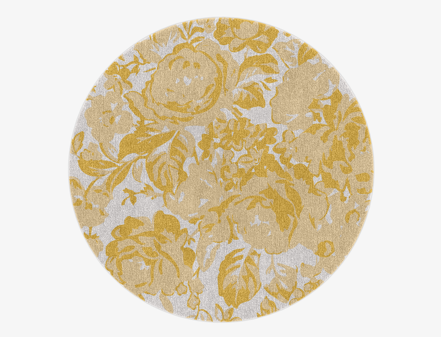 Caltha Floral Round Hand Knotted Tibetan Wool Custom Rug by Rug Artisan