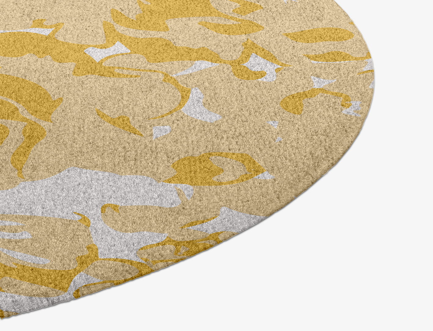 Caltha Floral Round Hand Knotted Tibetan Wool Custom Rug by Rug Artisan