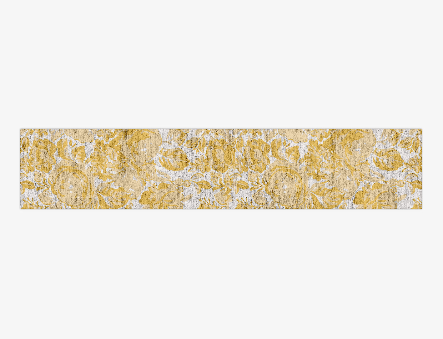 Caltha Floral Runner Hand Knotted Bamboo Silk Custom Rug by Rug Artisan