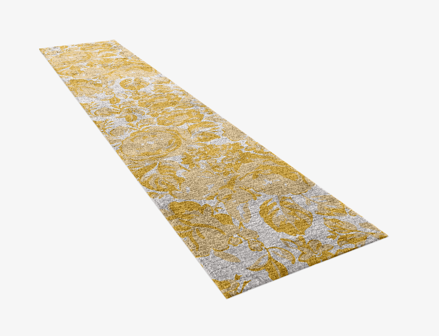 Caltha Floral Runner Hand Knotted Bamboo Silk Custom Rug by Rug Artisan