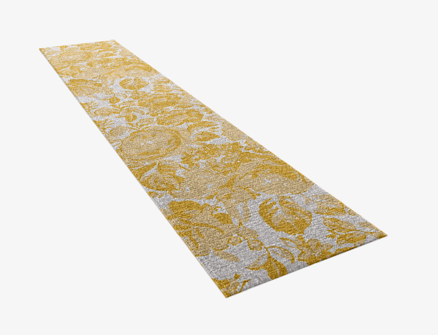Caltha Floral Runner Hand Knotted Tibetan Wool Custom Rug by Rug Artisan