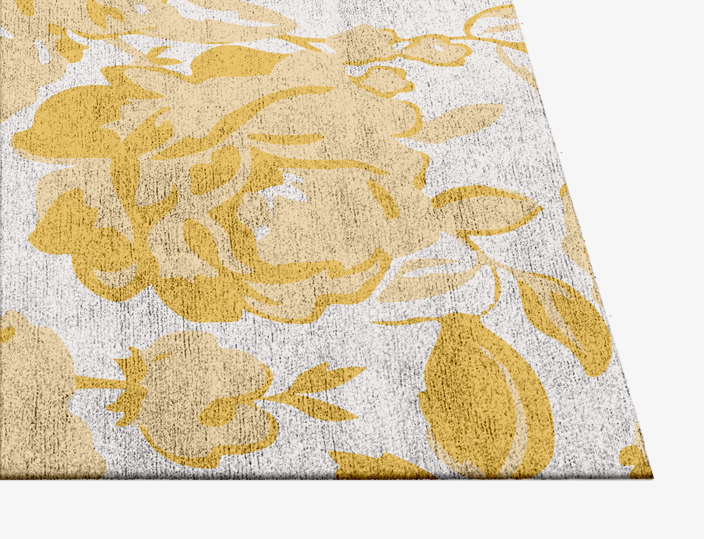 Caltha Floral Square Hand Knotted Bamboo Silk Custom Rug by Rug Artisan