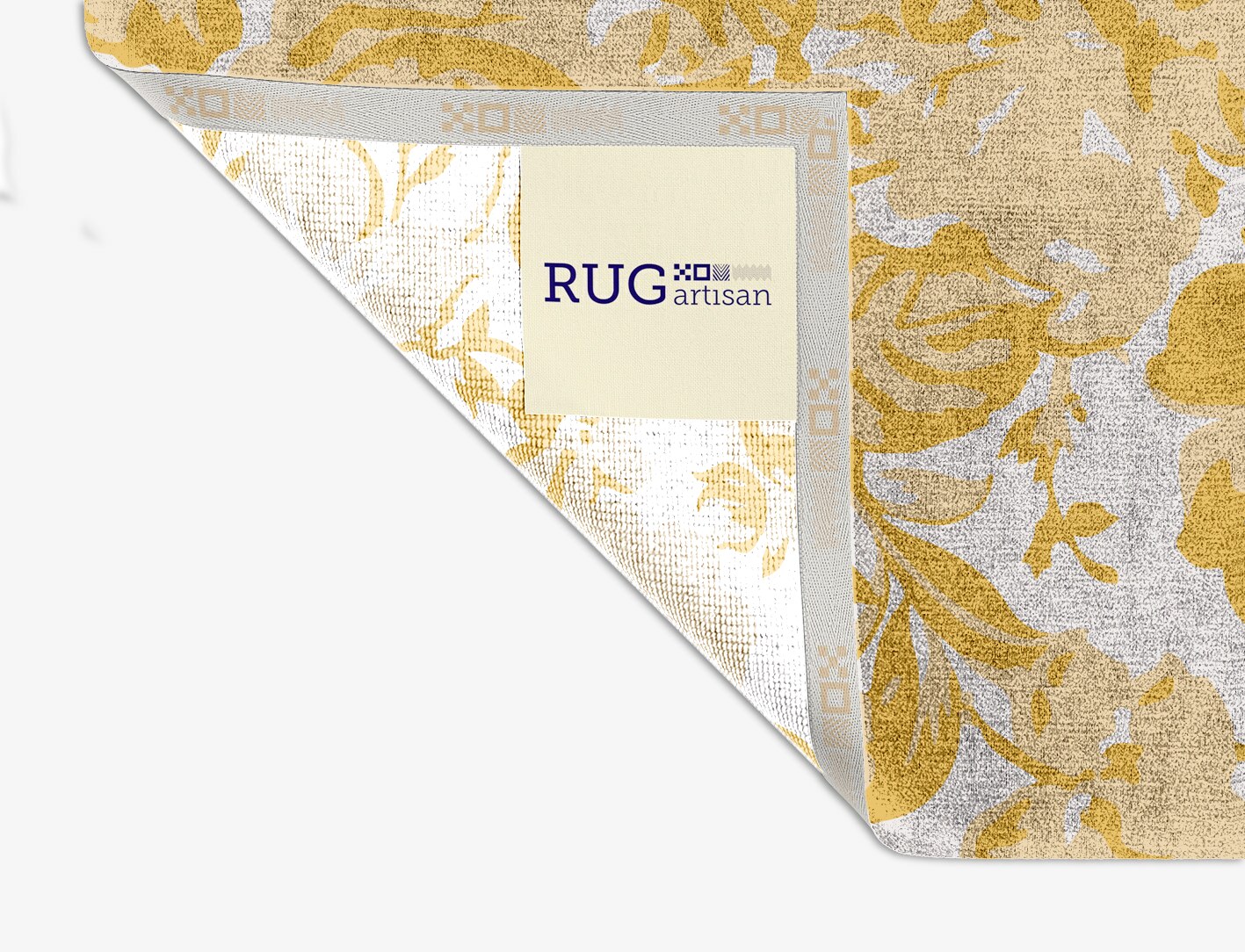 Caltha Floral Square Hand Knotted Bamboo Silk Custom Rug by Rug Artisan