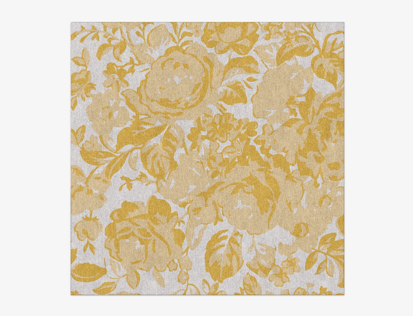 Caltha Floral Square Hand Knotted Tibetan Wool Custom Rug by Rug Artisan