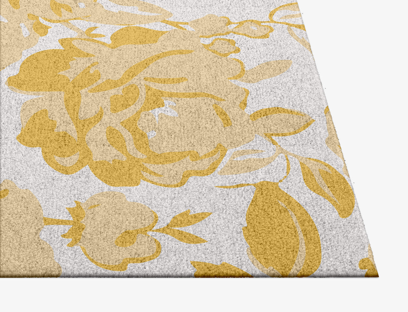 Caltha Floral Square Hand Knotted Tibetan Wool Custom Rug by Rug Artisan