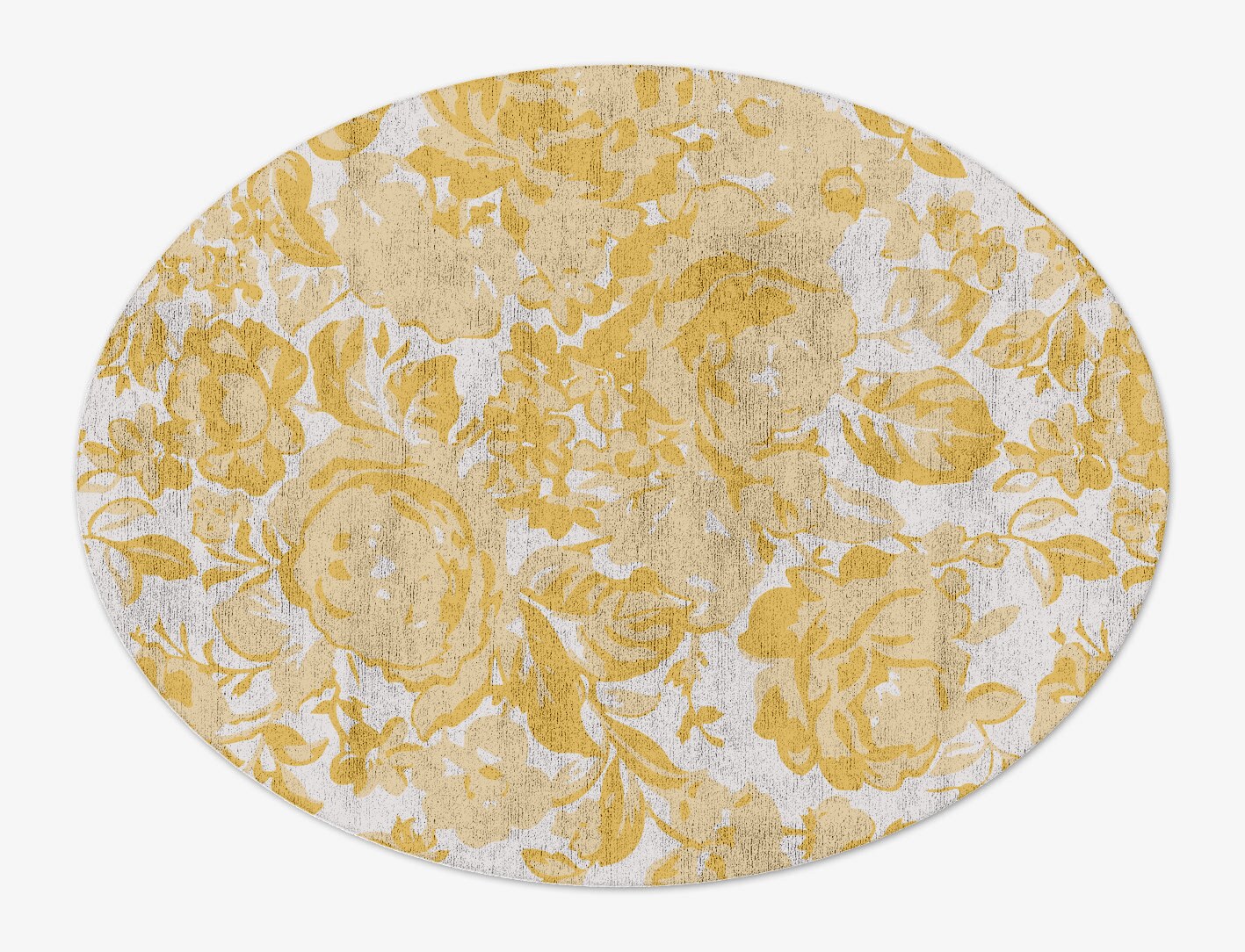 Caltha Floral Oval Hand Tufted Bamboo Silk Custom Rug by Rug Artisan