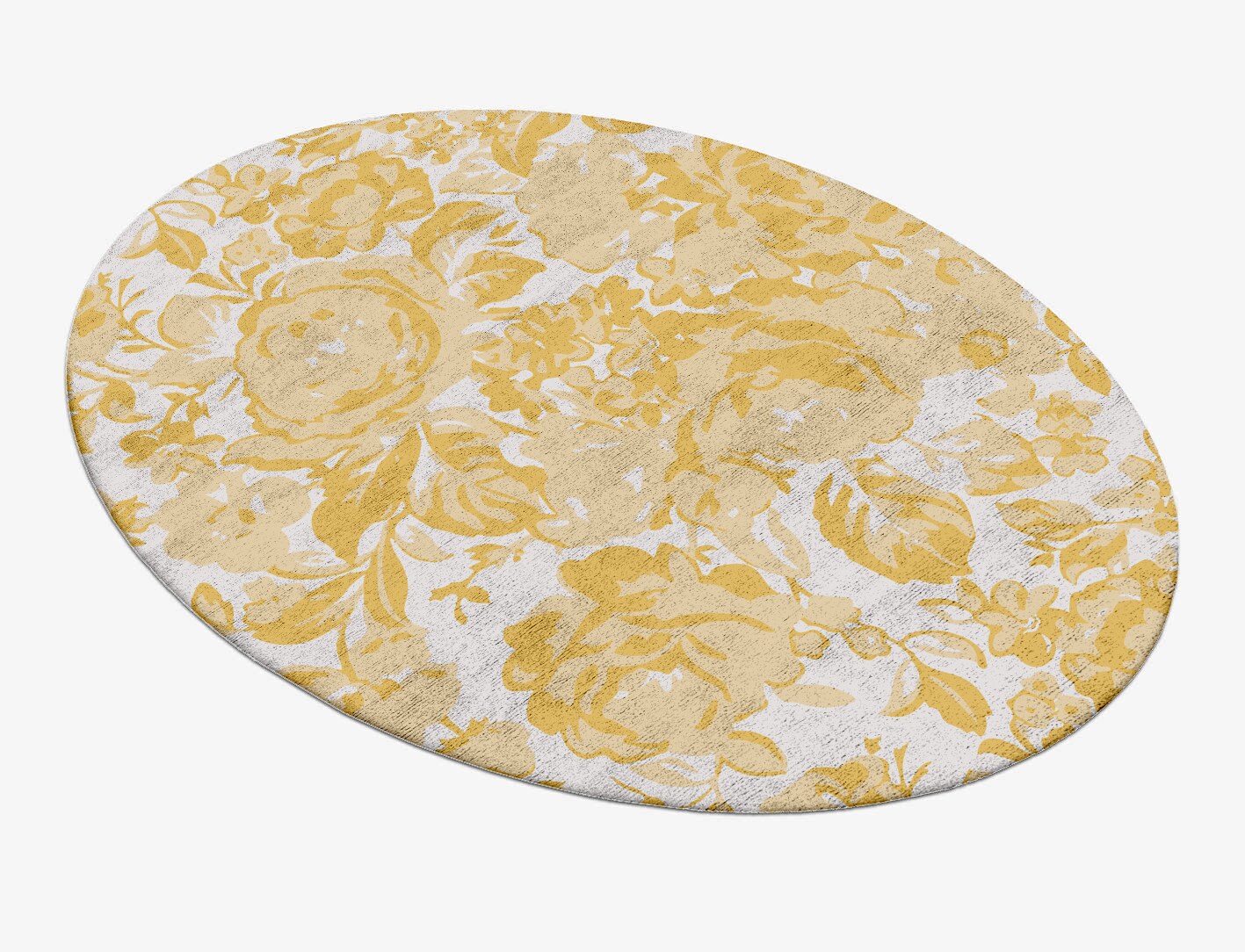Caltha Floral Oval Hand Tufted Bamboo Silk Custom Rug by Rug Artisan