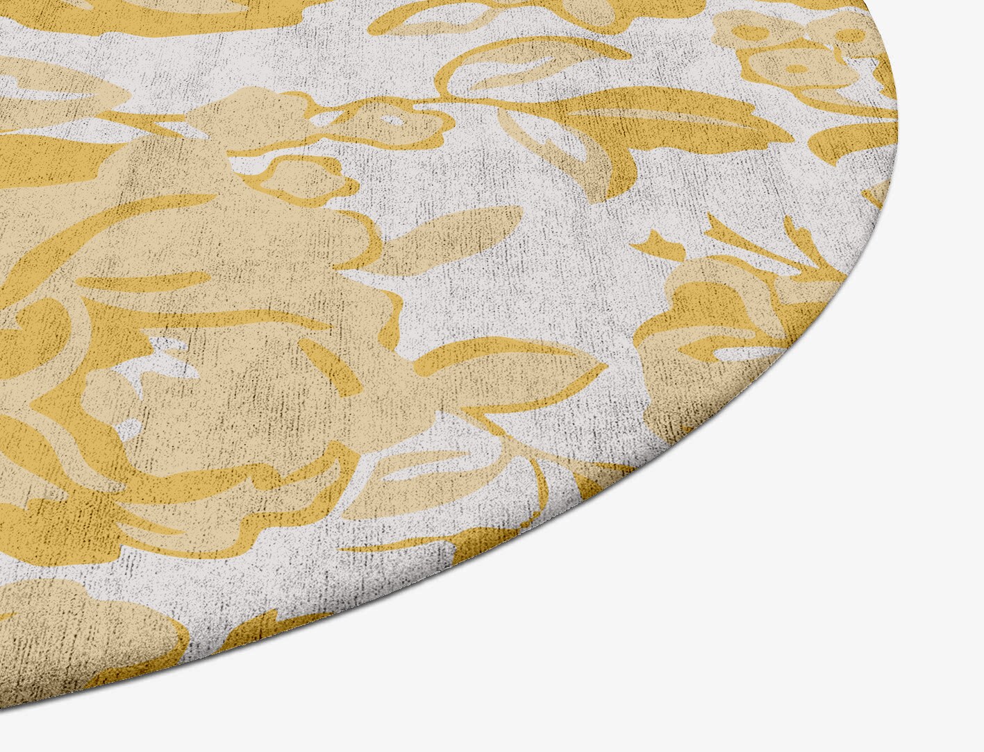 Caltha Floral Oval Hand Tufted Bamboo Silk Custom Rug by Rug Artisan
