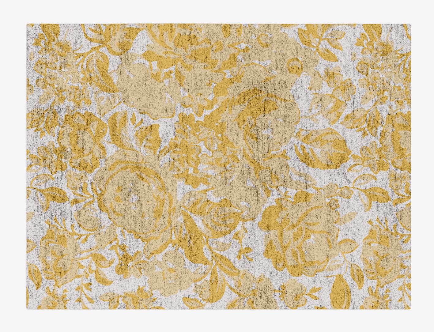 Caltha Floral Rectangle Hand Tufted Bamboo Silk Custom Rug by Rug Artisan