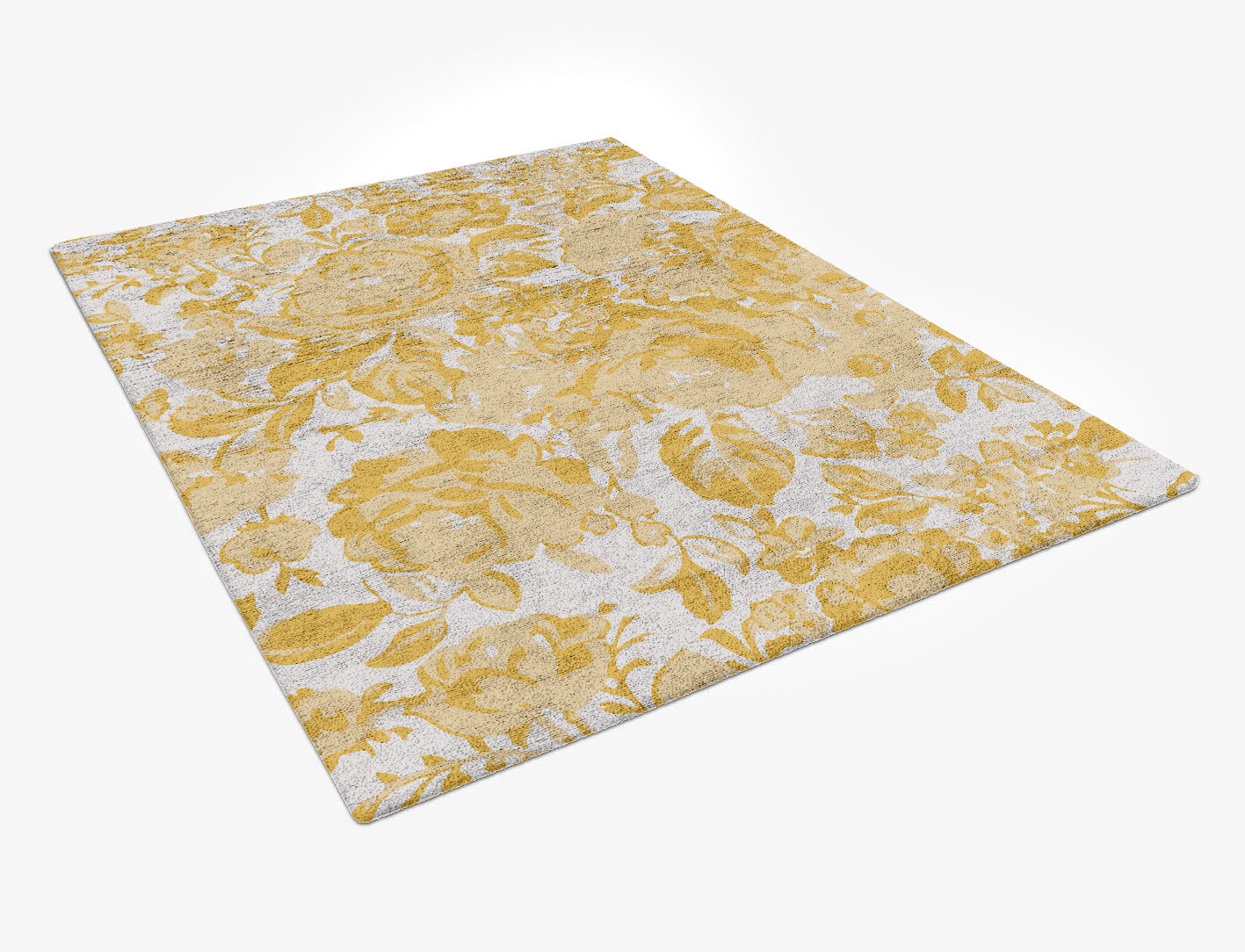 Caltha Floral Rectangle Hand Tufted Bamboo Silk Custom Rug by Rug Artisan