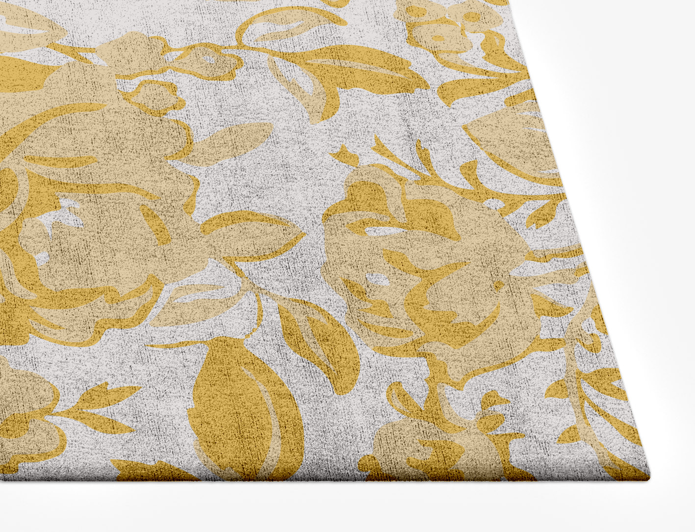 Caltha Floral Rectangle Hand Tufted Bamboo Silk Custom Rug by Rug Artisan