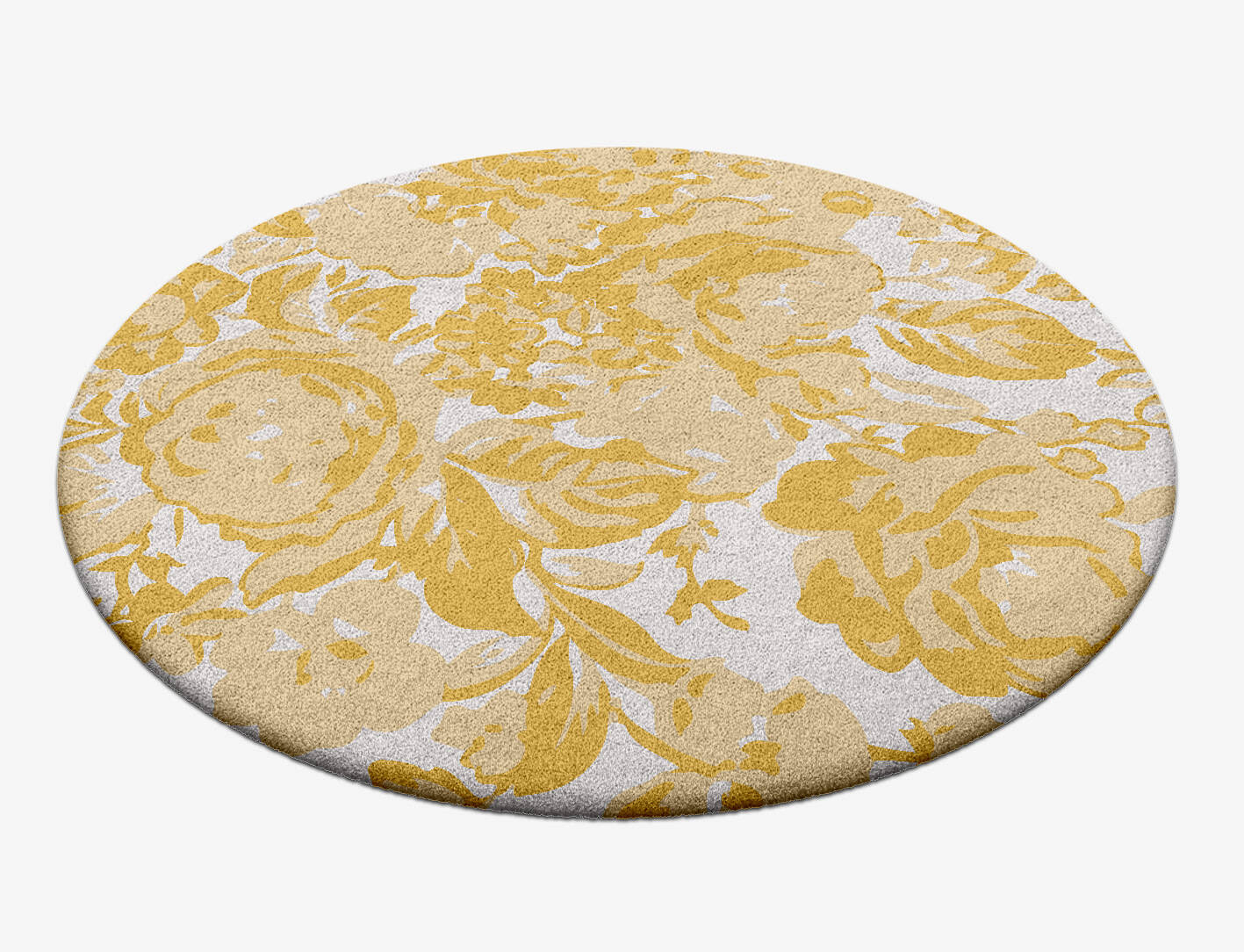 Caltha Floral Round Hand Tufted Pure Wool Custom Rug by Rug Artisan