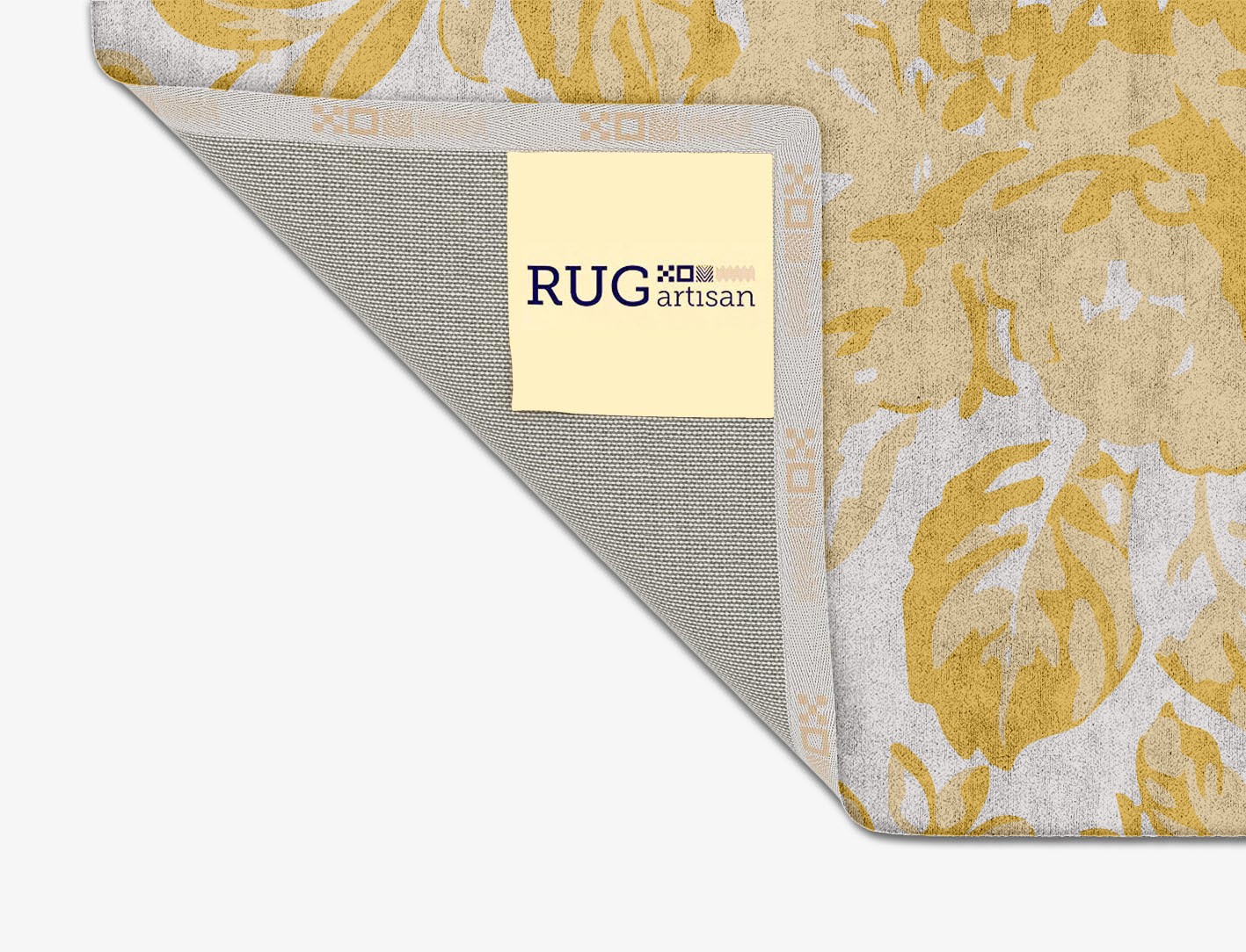 Caltha Floral Square Hand Tufted Bamboo Silk Custom Rug by Rug Artisan