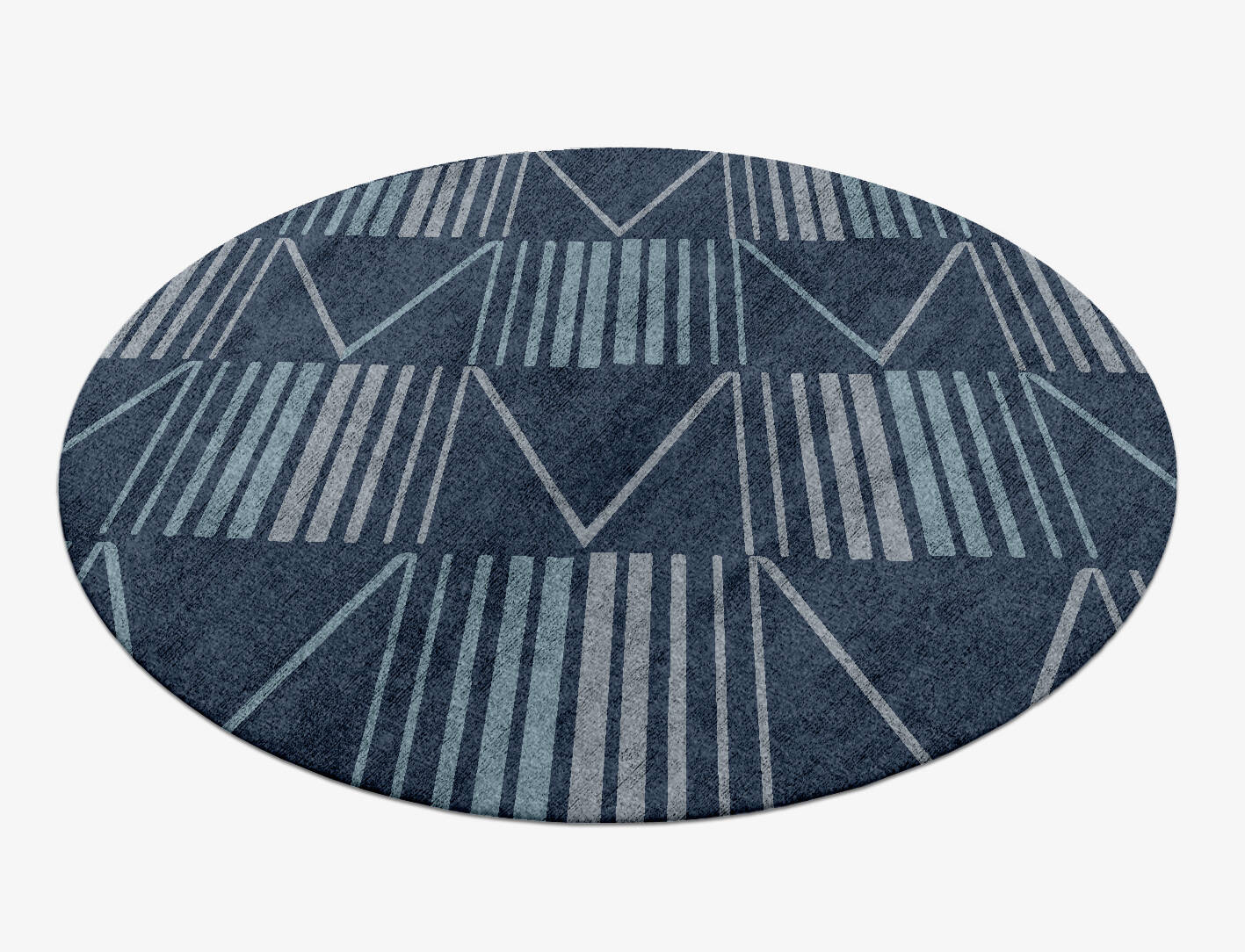 Camelot Minimalist Round Hand Knotted Bamboo Silk Custom Rug by Rug Artisan