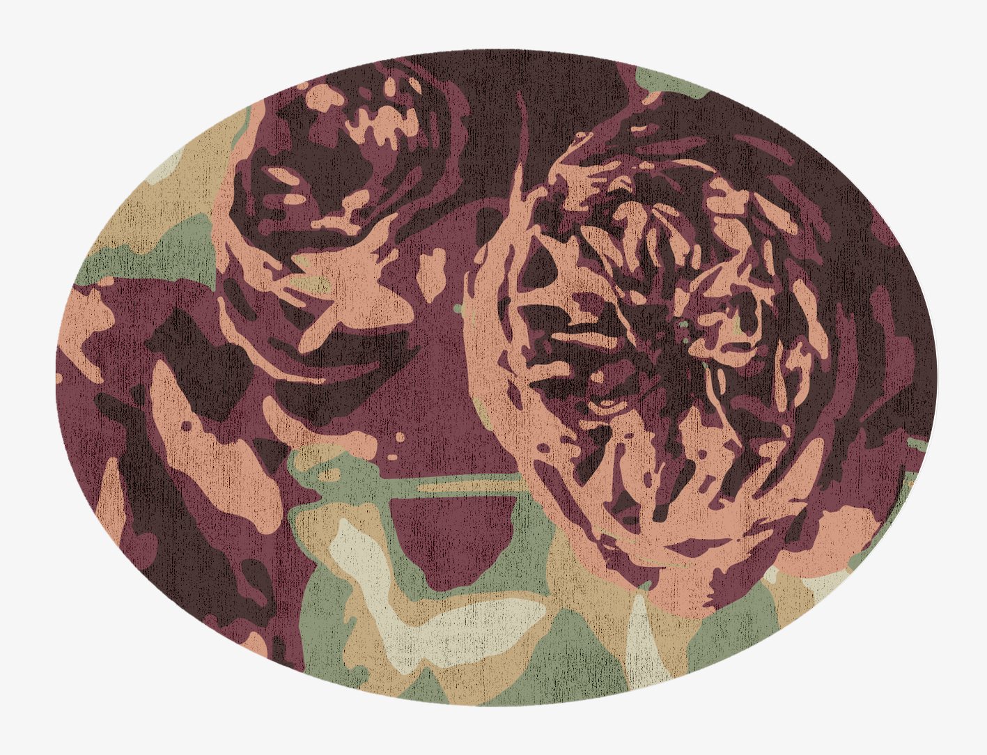 Camille Floral Oval Hand Knotted Bamboo Silk Custom Rug by Rug Artisan