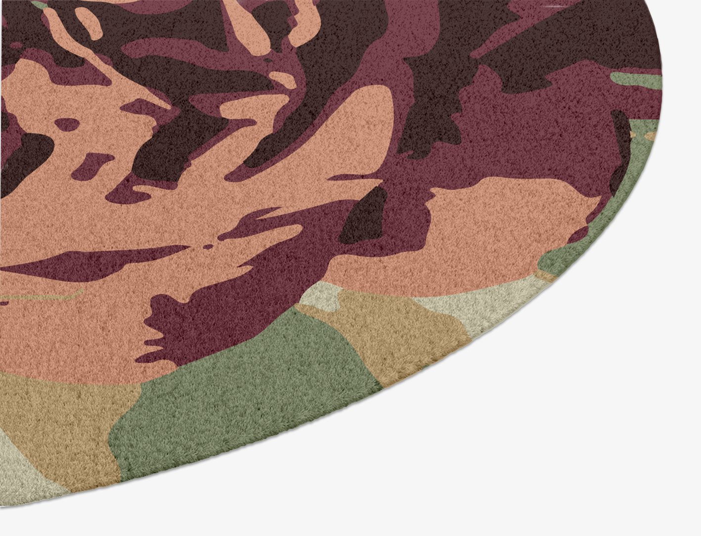 Camille Floral Oval Hand Knotted Tibetan Wool Custom Rug by Rug Artisan