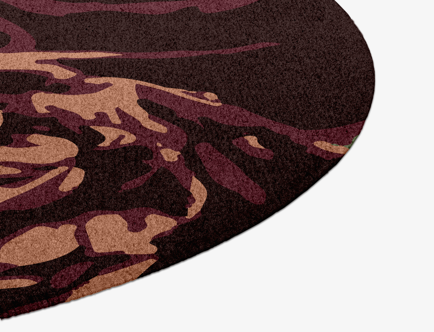 Camille Floral Round Hand Knotted Tibetan Wool Custom Rug by Rug Artisan