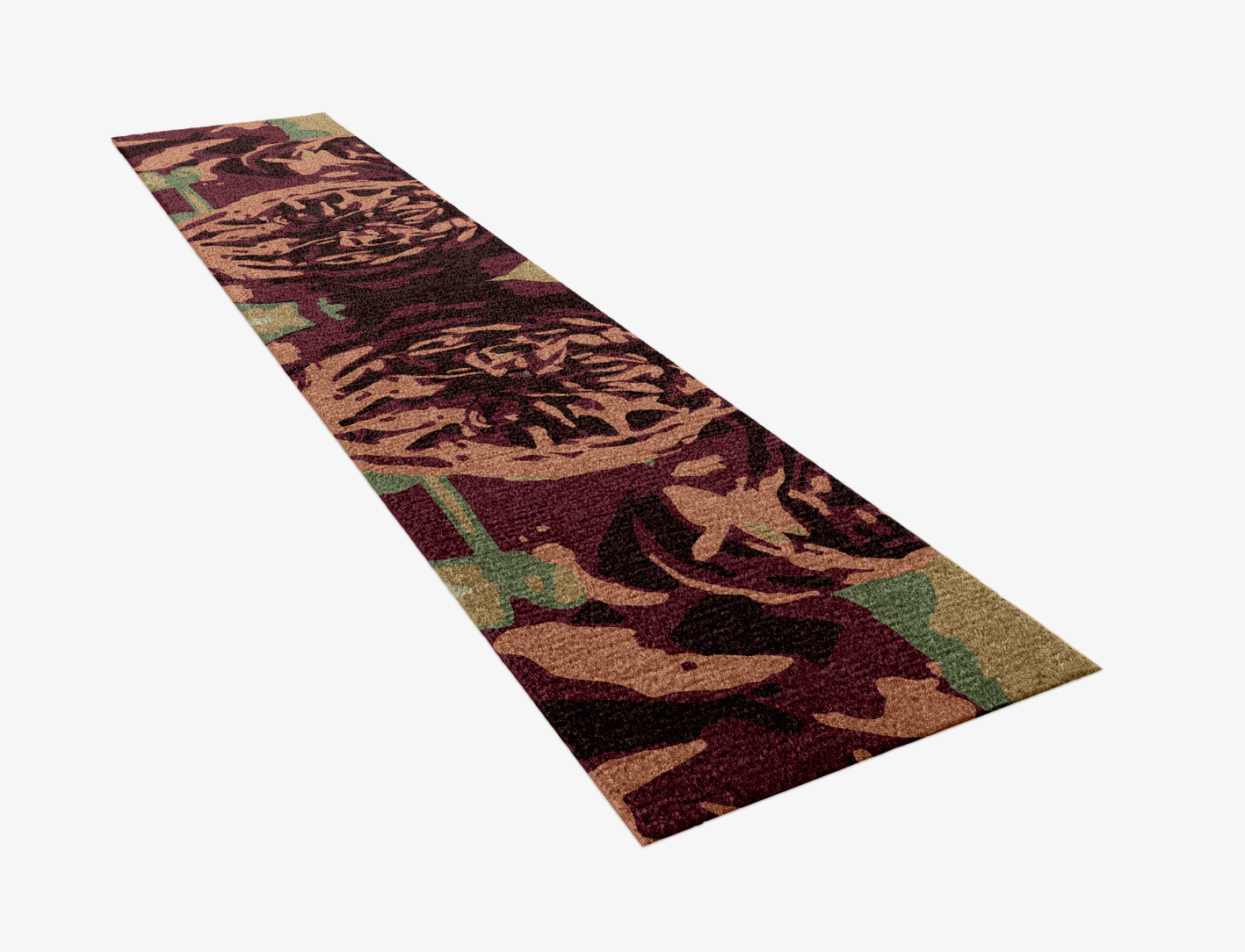 Camille Floral Runner Hand Knotted Tibetan Wool Custom Rug by Rug Artisan