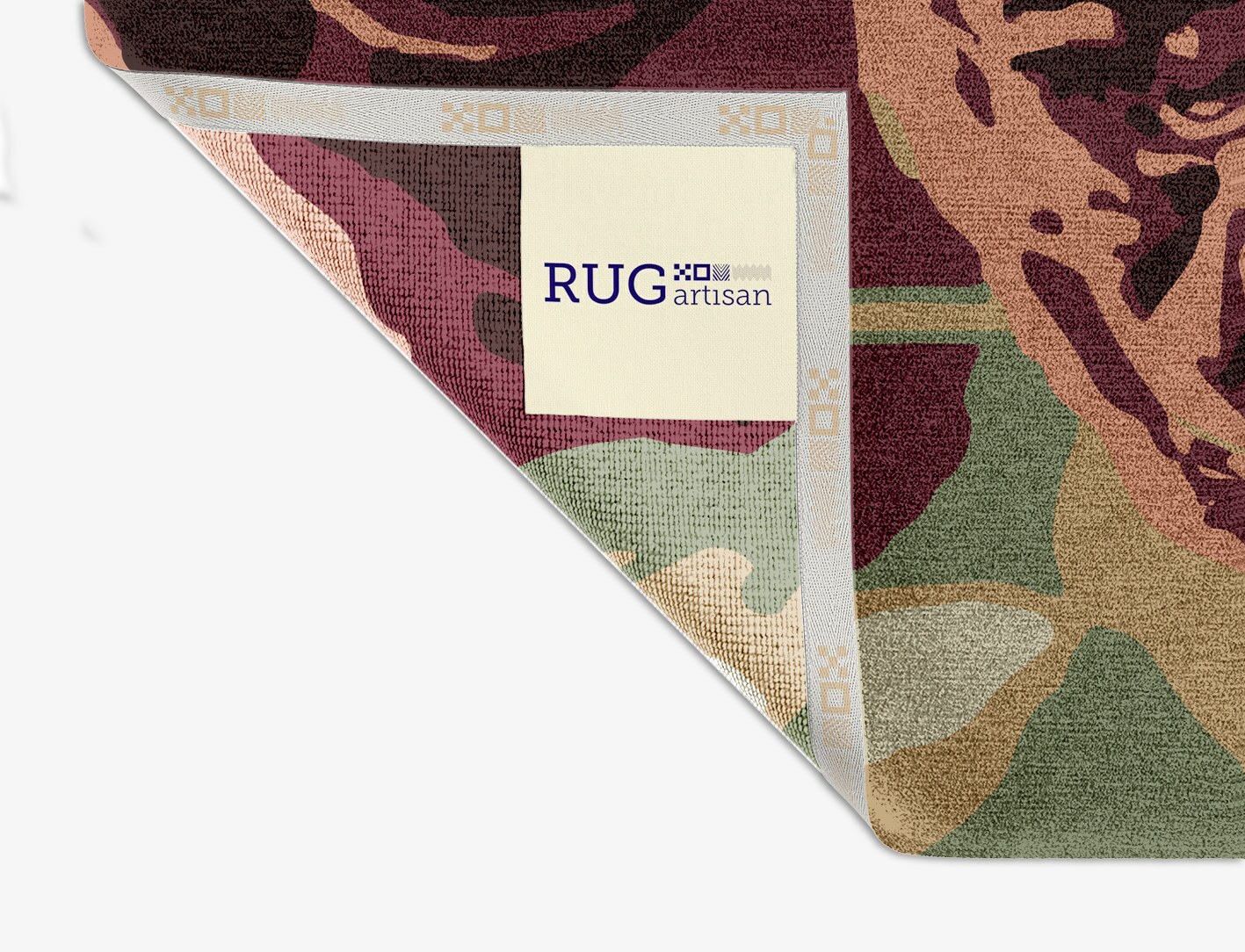 Camille Floral Square Hand Knotted Tibetan Wool Custom Rug by Rug Artisan